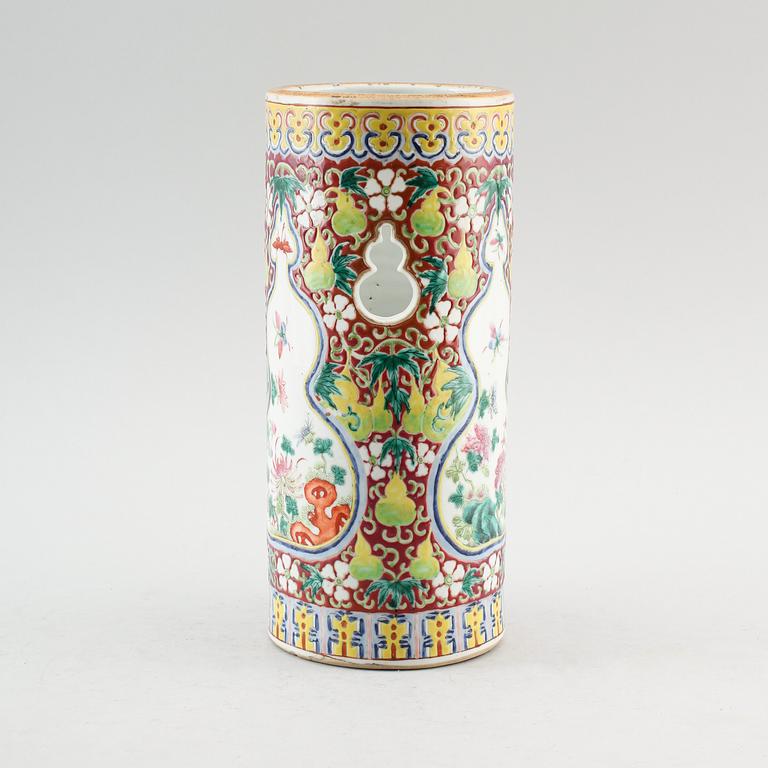 LYKTA/PERUKSTOCK, porslin, Kina, 1900-tal.