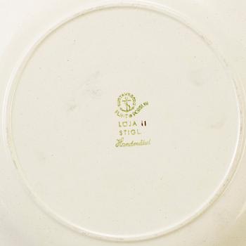 STIG LINDBERG, fiskservis, 19 delar, flintporslin, "Löja", Gustavsberg,