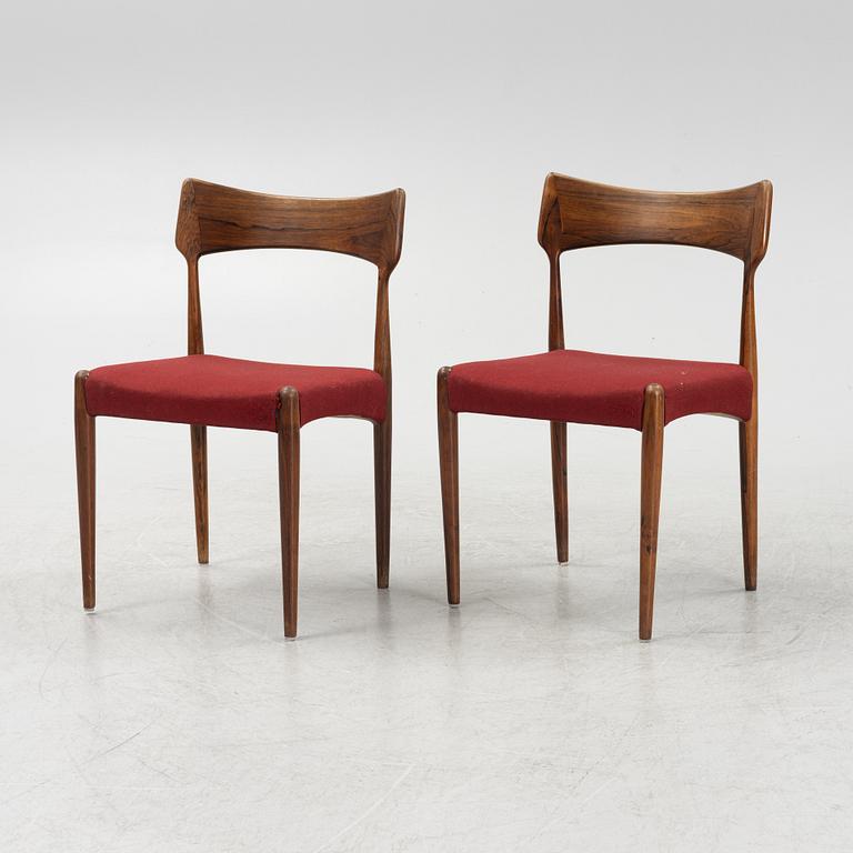 Six rosewood chairs, Bernhard Pedersen & son, Denmark, 1950's/60's.