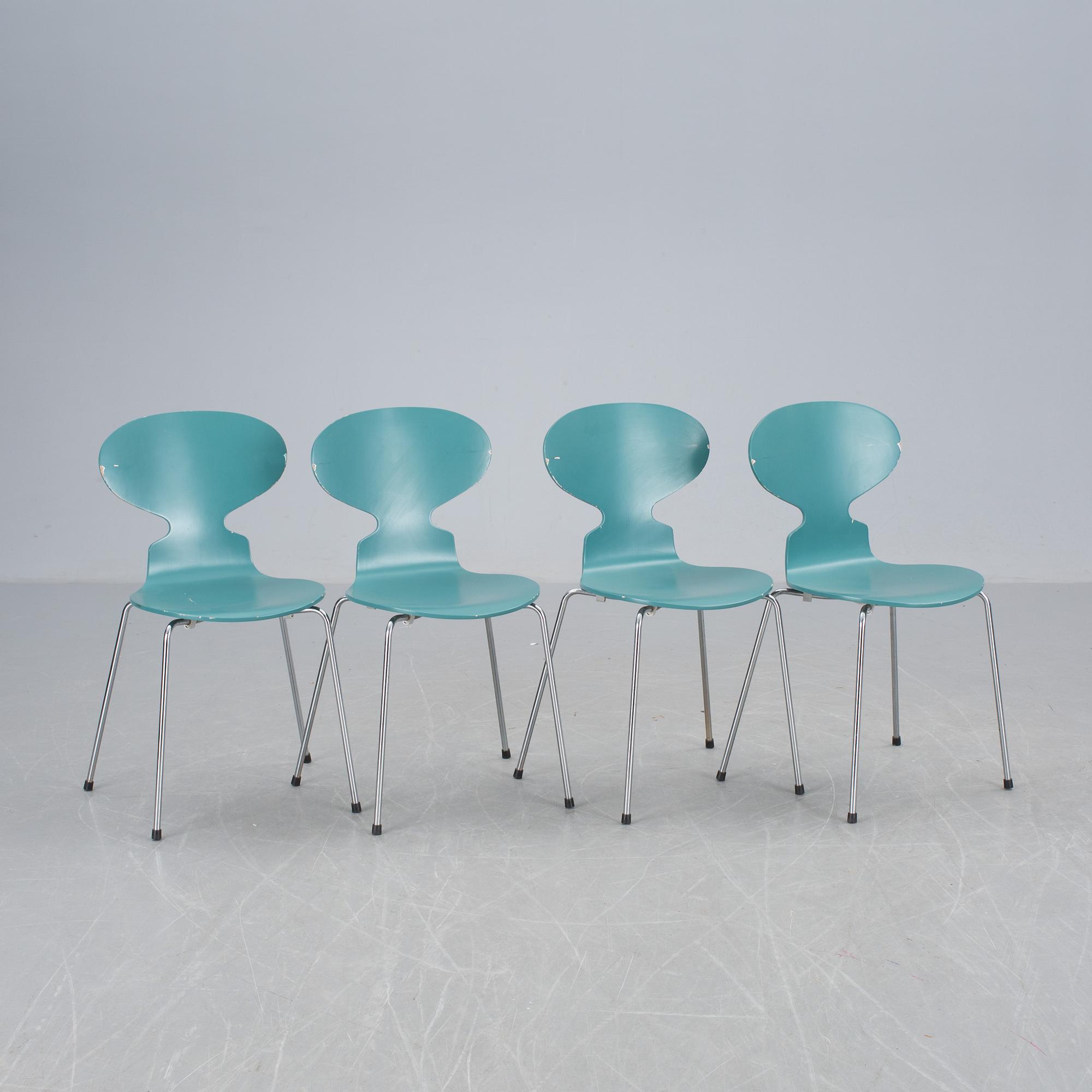 STOLAR, 4 st, "Myran", Arne Jacobsen, Fritz Hansen.