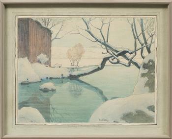 Ferdinand Boberg · FERDINAND BOBERG, water colour, signed.