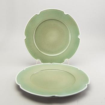 Karin Björquist, two plates Gustavsberg  studio Sweden 1986. Signed.