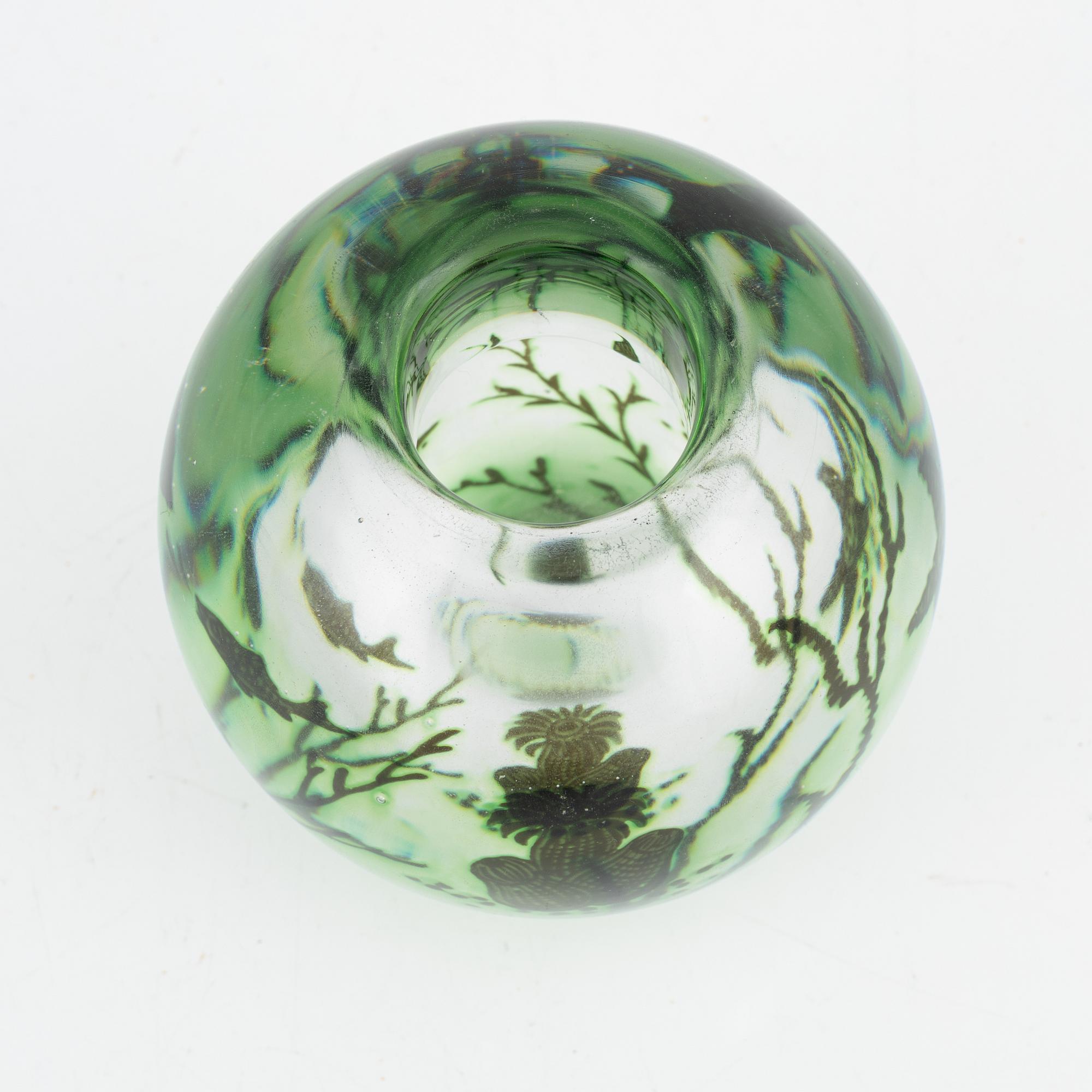 Edward Hald, a graal glass vase, Orrefors.