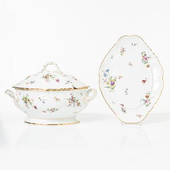 Servisdelar, 55st, porslin, Rörstrand, sent 1800-/tidigt 1900-tal.