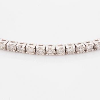 Brilliant-cut diamond tennis bracelet, with report W.G.I.