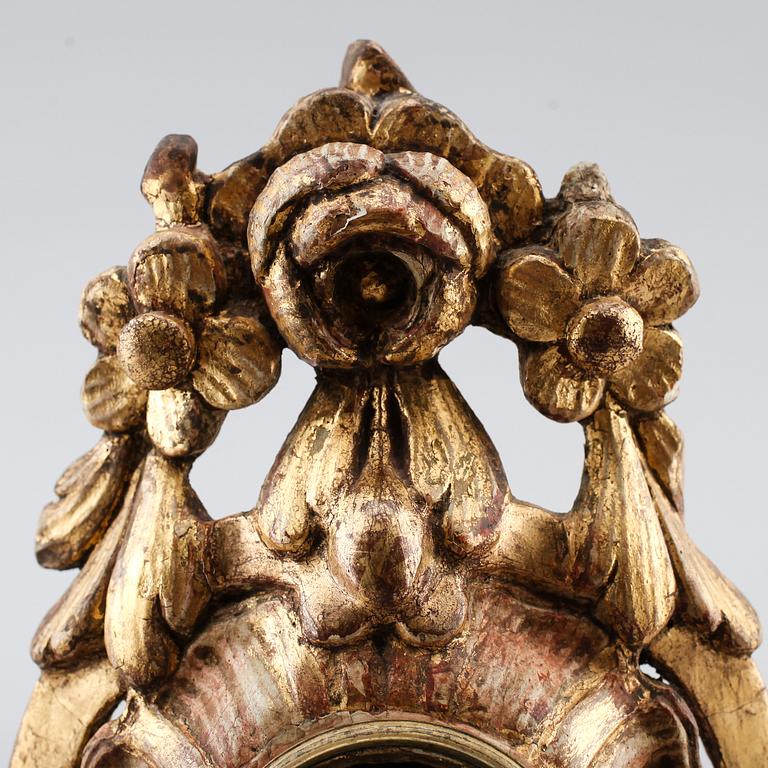 FICKURSSTÄLL, förgyllt och bronserat trä, rokoko, 1700-tal.