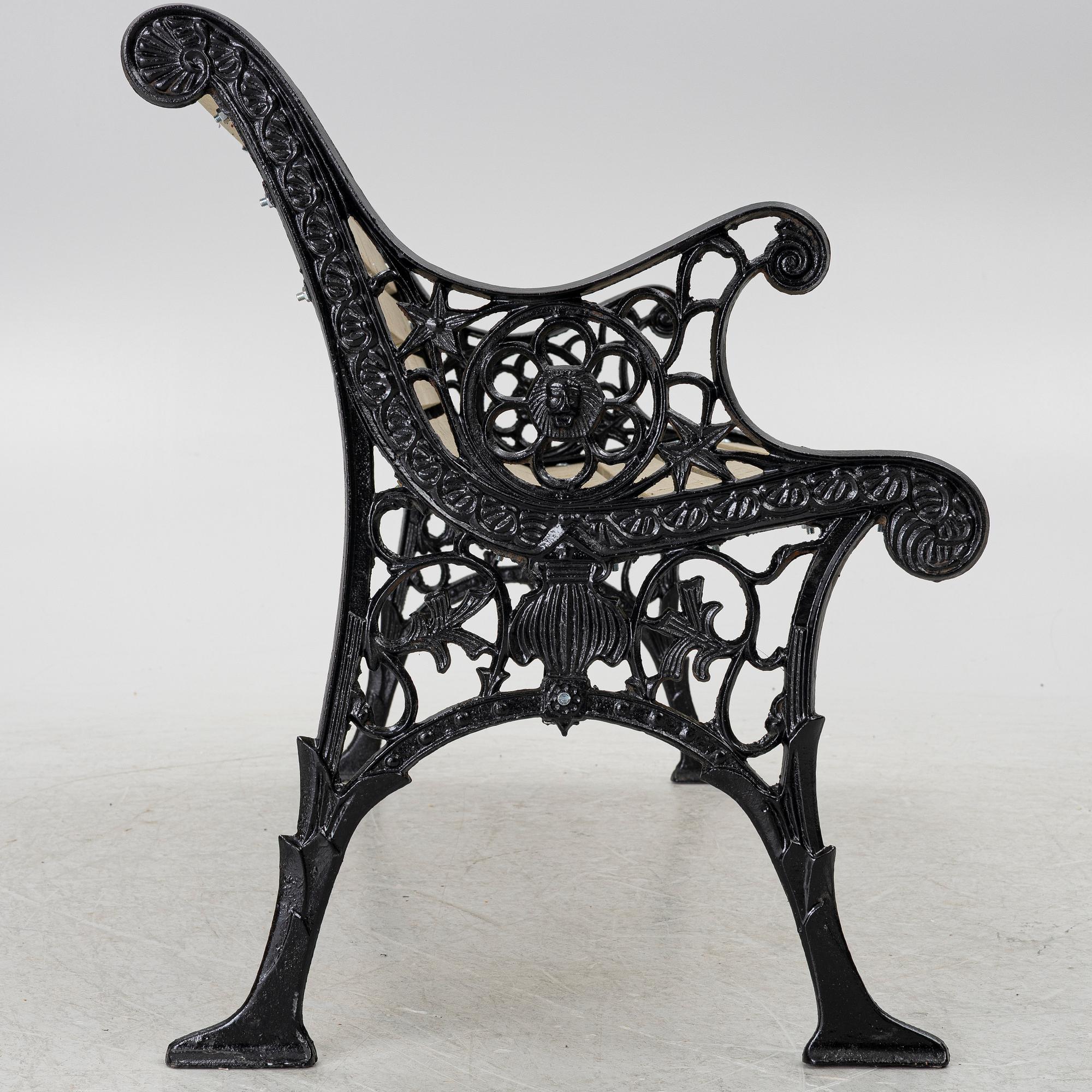 A 20th century garden bench.