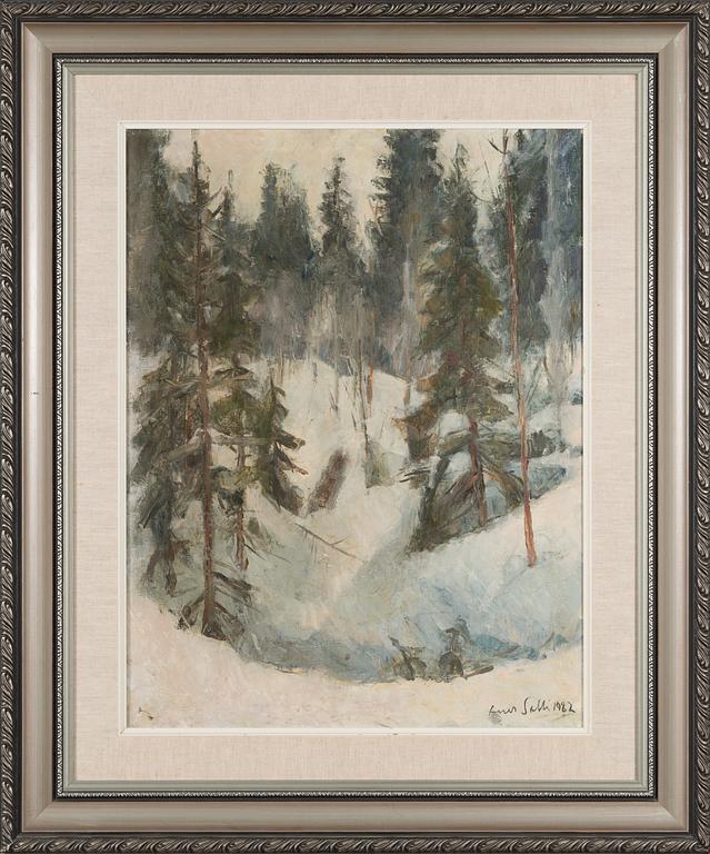 AARES SALLI, öljy kankaalle, signeerattu ja päivätty-82.