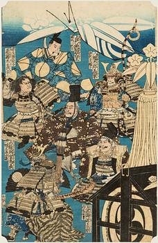 Utagawa Sadahide, färgträsnitt, Japan, 1800-talets mitt.