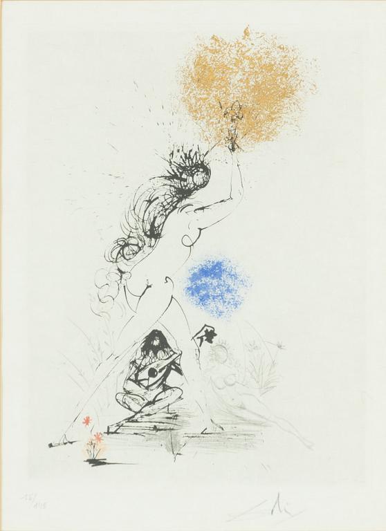 Salvador Dalí, "La Fille au Flambeau" Ur "Les Amours de Cassandre".
