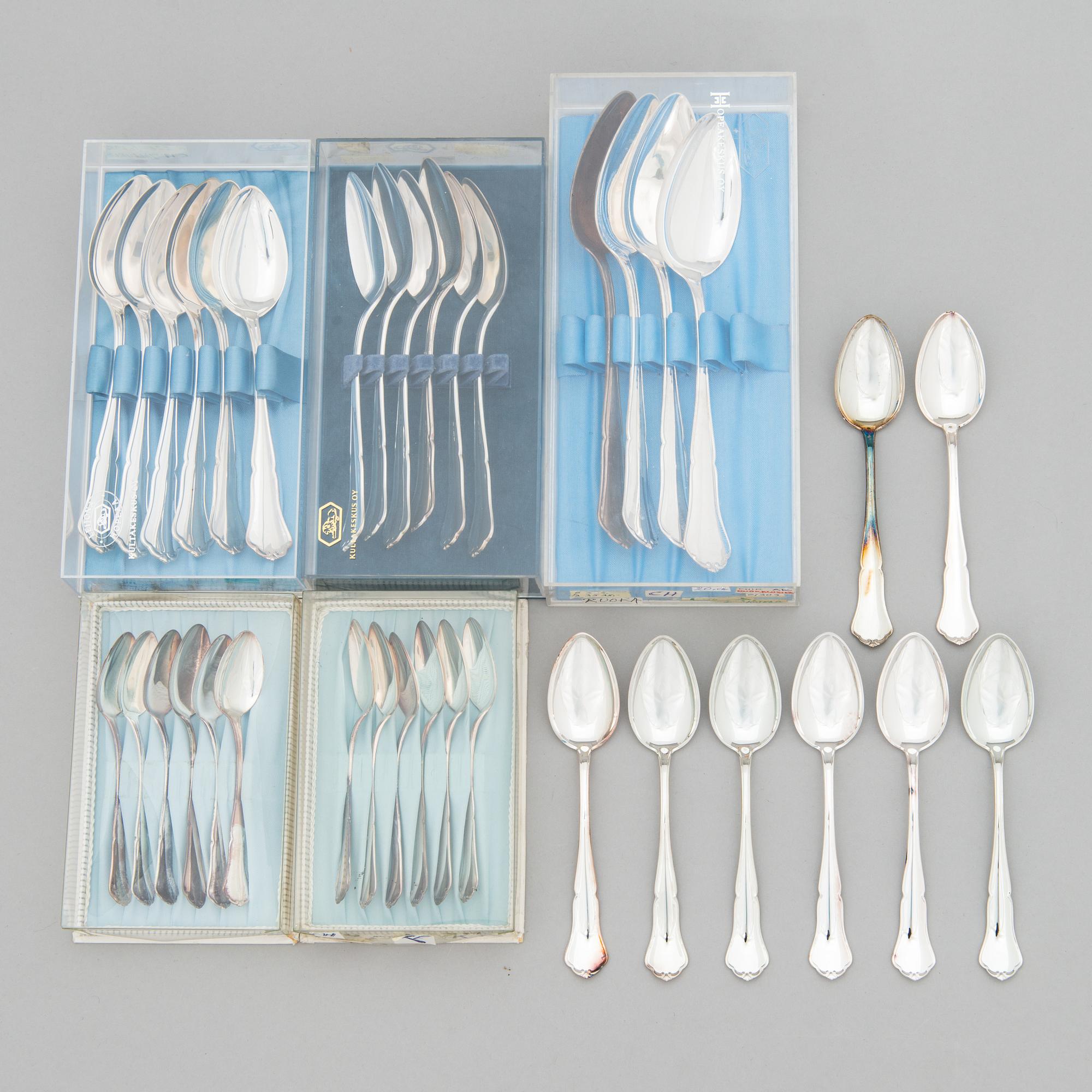 A 89-piece set of 'Chippendale' silver cutlery, Finnish hallmarks and control marks 1967-99.