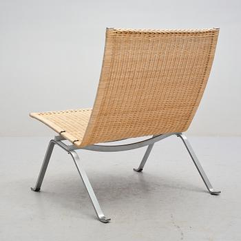 FÅTÖLJ, "PK-22", Poul Kjaerholm, Fritz Hansen, 1985, etikettmärkt.