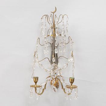 A pair of Wall sconces, circa 1900, Late Gustavian style.