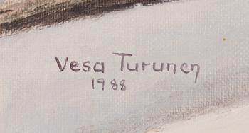 VESA TURUNEN, öljy kankaalle, signeerattu ja päivätty 1988.