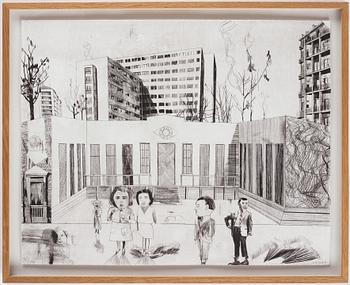 Jockum Nordström, lithograph, 1999, on BFK Rives paper signed in pencil and numbered 75/140.