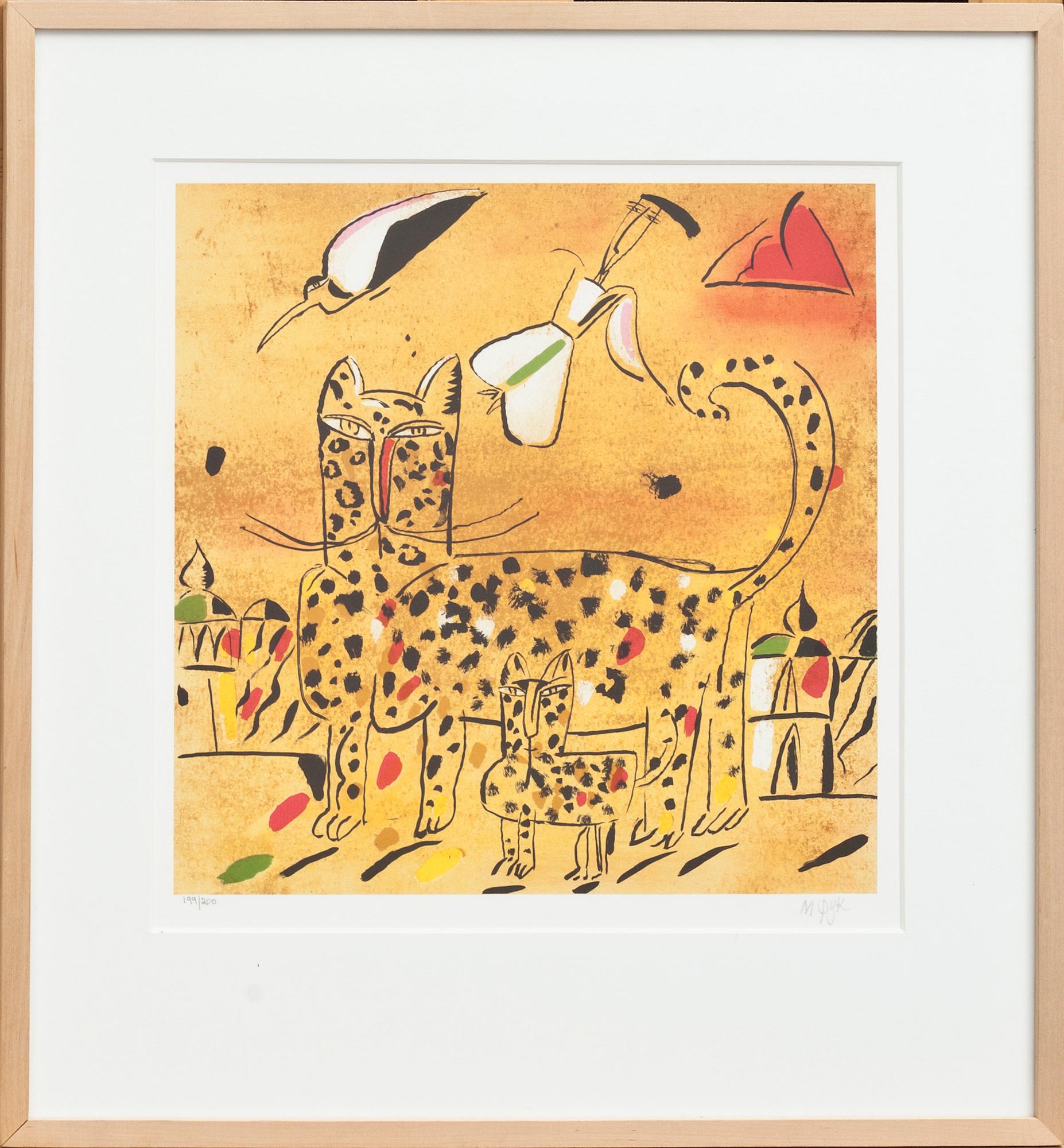 MADELEINE PYK, färglitografi, signerad och numrerad 199/200.