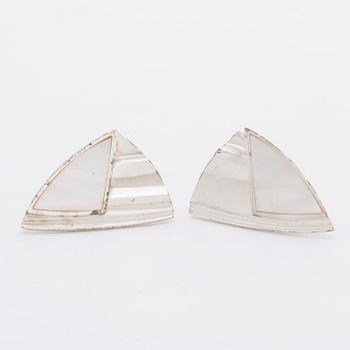 SMYCKEN LAPPONIA 5 par örhängen 2 ringar sterling silver, pärlemor och labradorit, i etuier från Caroli Juvel.