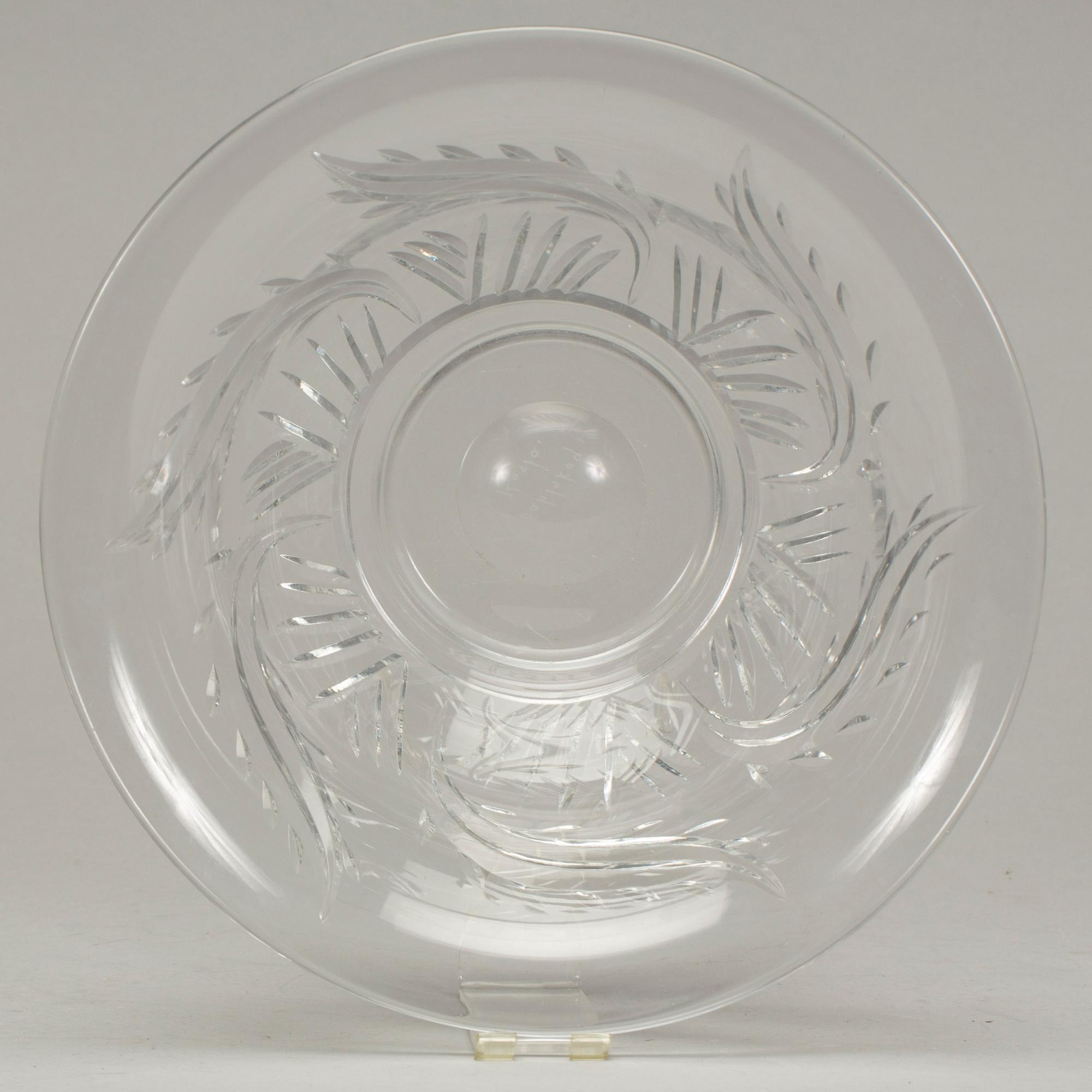 SKÅL, glas. "Idealblad", Evald Dahlskog, Kosta. Signerad.