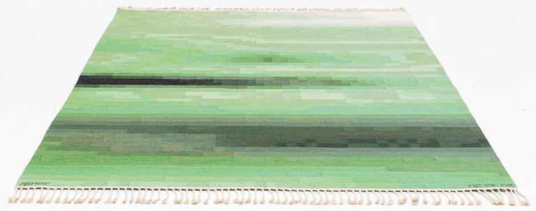 Claesson Koivisto Rune (CKR), a carpet, "Bredband, gräsgrön", flat weave, ca 273 x 214 cm, signed AB MMF MC EK OR.