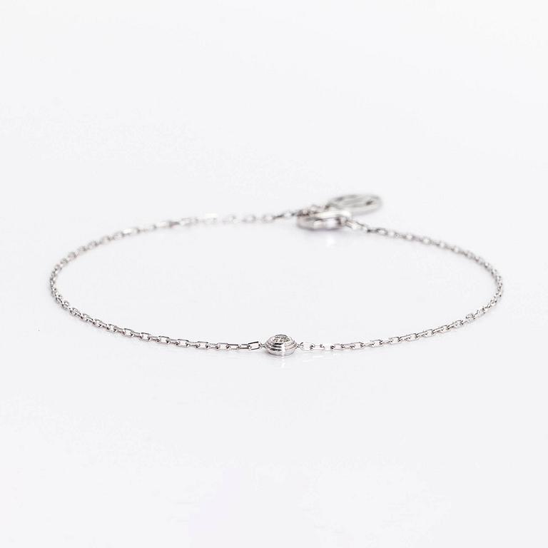 Cartier, rannekoru, "d'Amour", 18K valkokultaa, timantti, n. 0.05 ct.