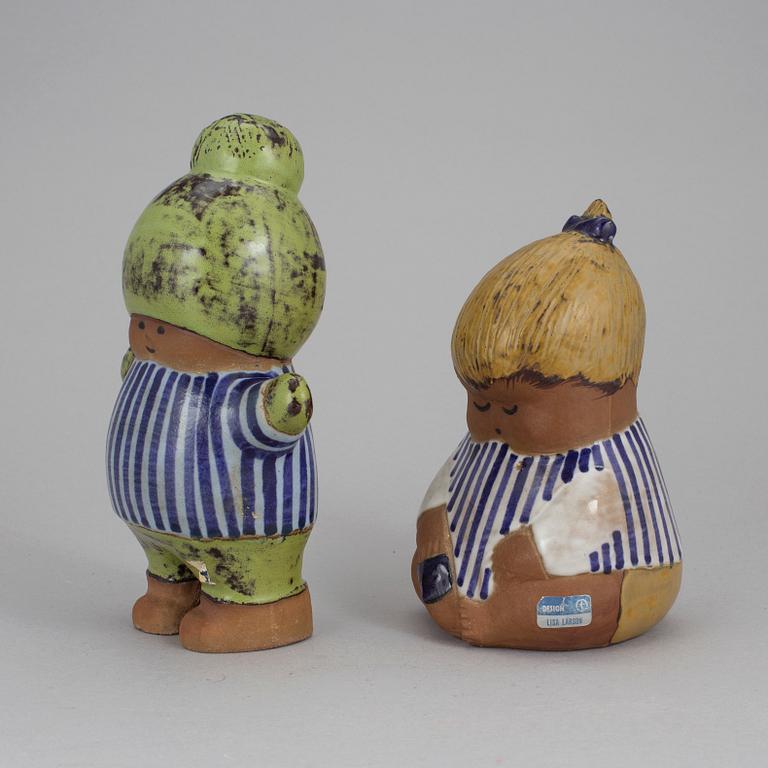 Lisa Larsson, 2 pieces, figurines, pottery, from the series "Larson kids.".