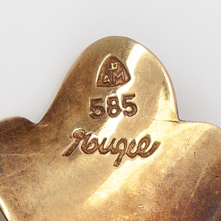 Gertrud Engel, Brosch, 14K guld. Anton Michelsen, Danmark 1950-tal.
