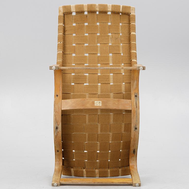 Bruno Mathsson, fåtölj, "Vilstol mod. 36", Firma Karl Mathsson, Värnamo, 1938.