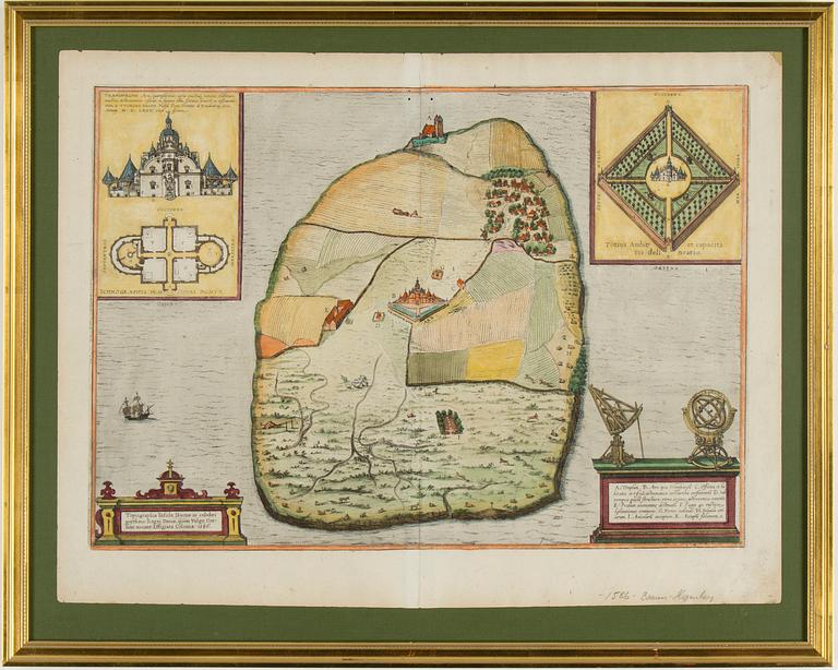 MAP, Chalcography, colored.