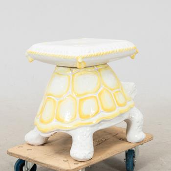 A late  20th century Italian ceramic stool.