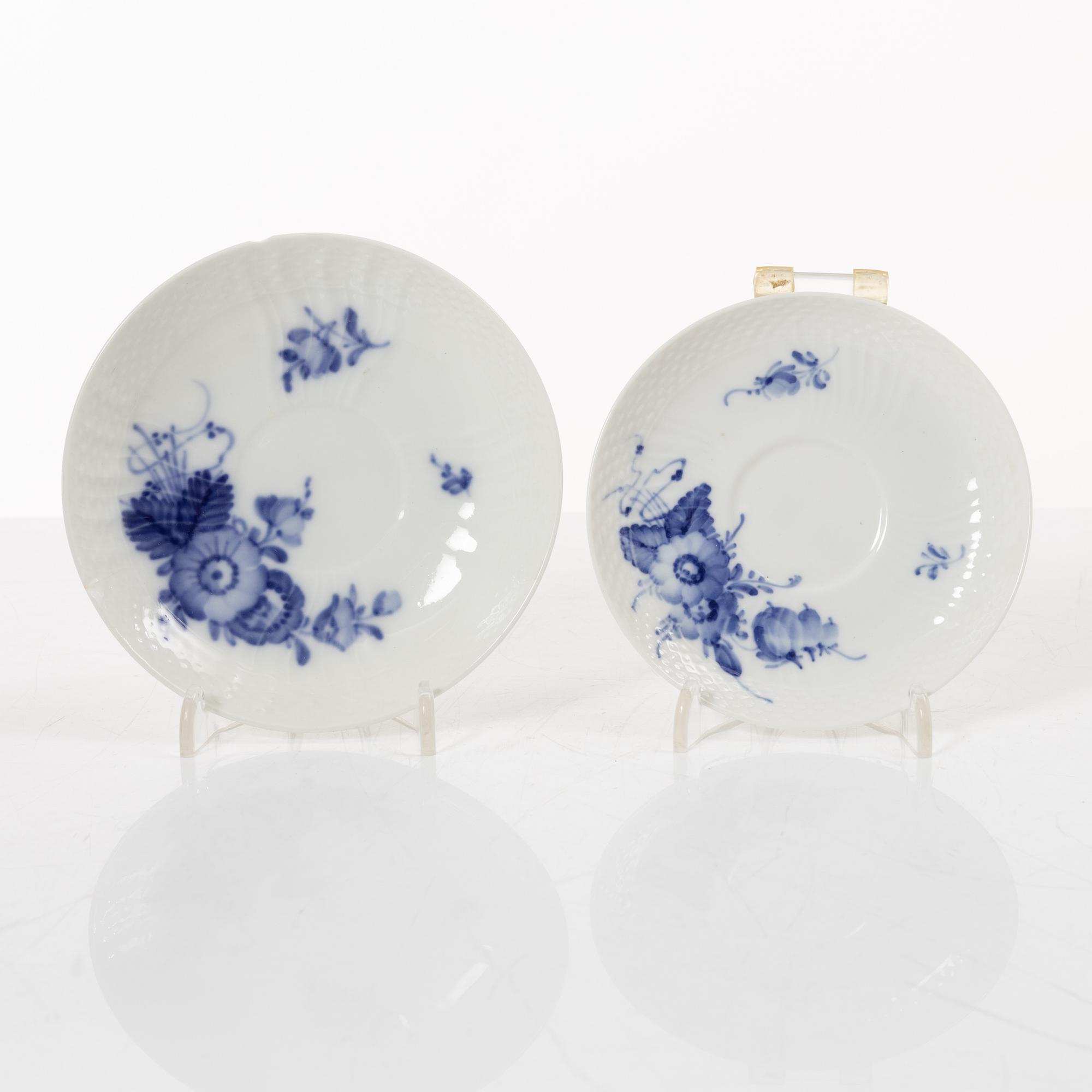 A 53-piece 'Blå Blomst' porcelain coffee service, Royal Copenhagen, Denmark.