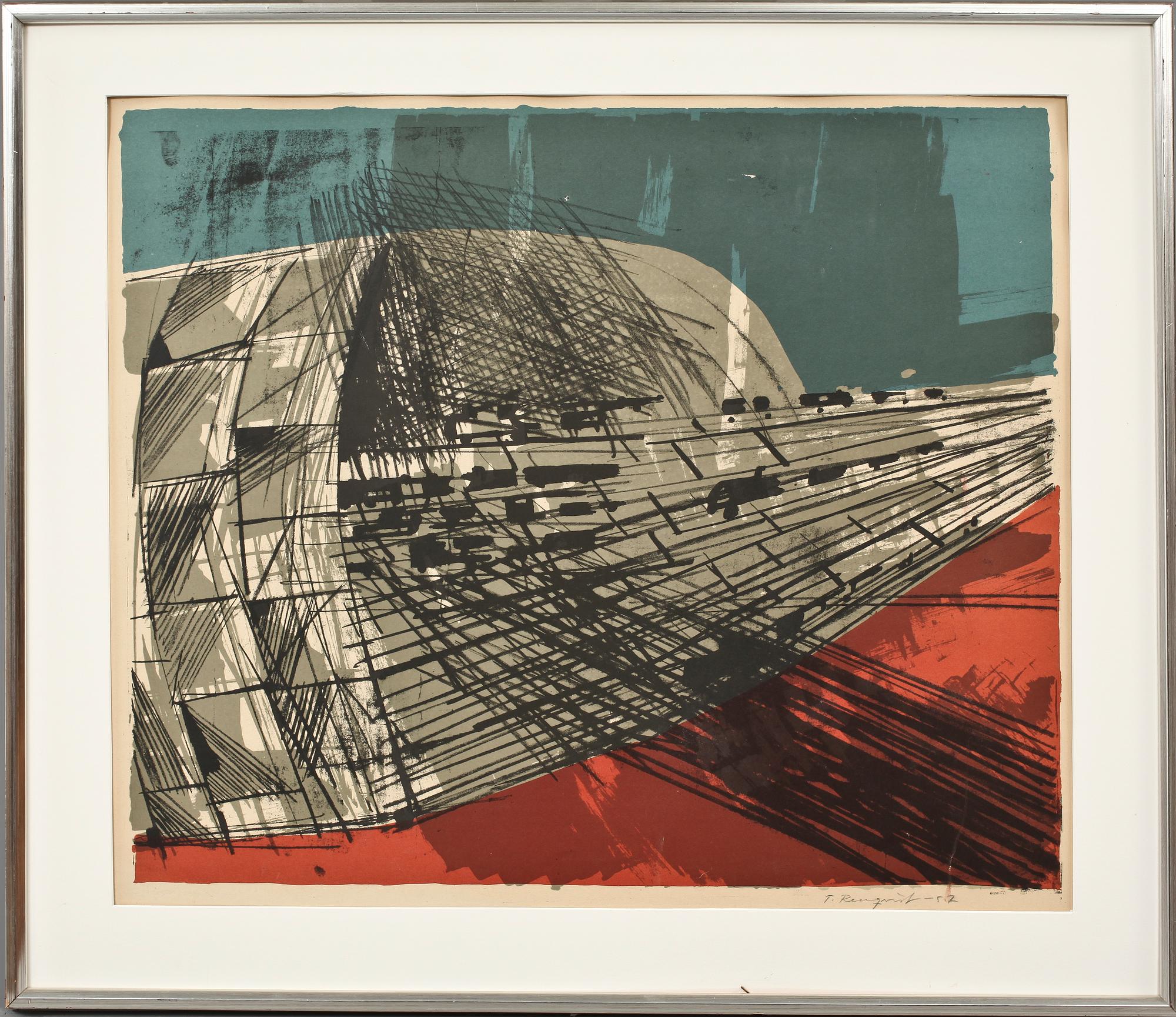 TORSTEN RENQVIST, färglitografi, sign.