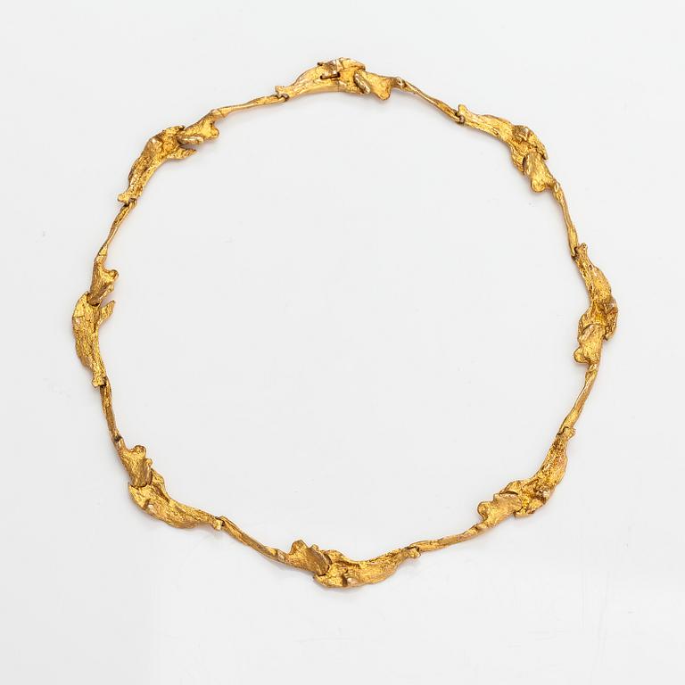 Björn Weckström, A 14K gold necklace "Orchid Psychedelic". Lapponia 1972.