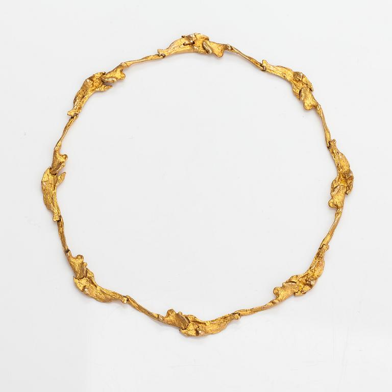 Björn Weckström, Halsband "Mariehand", 14K guld. Lapponia 1972.