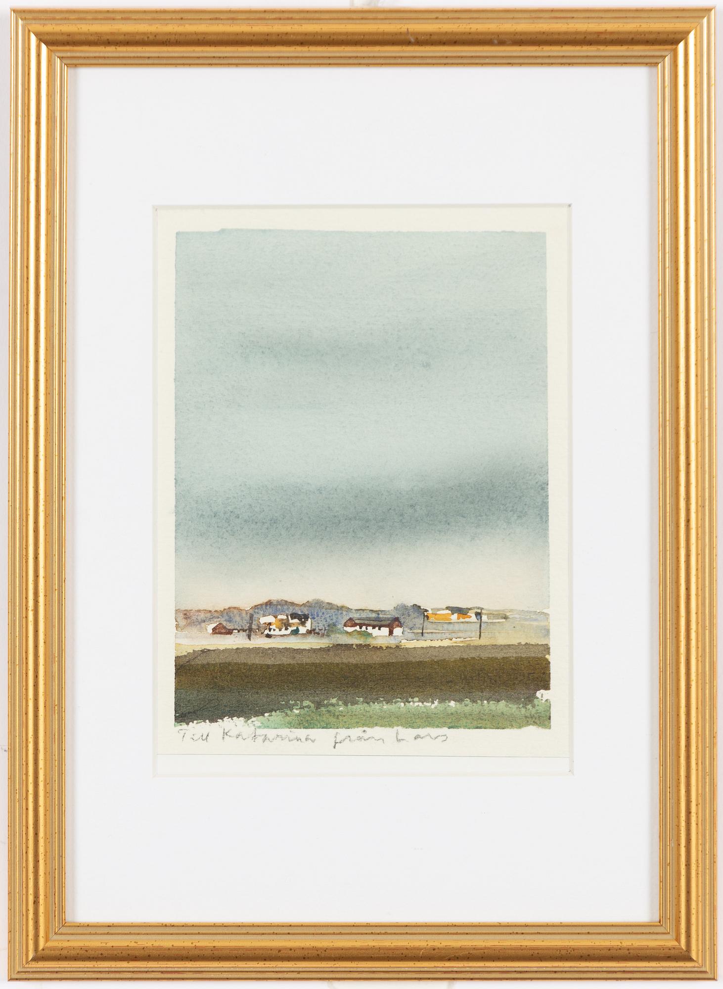 Lars Lerin, Landskap med hus.