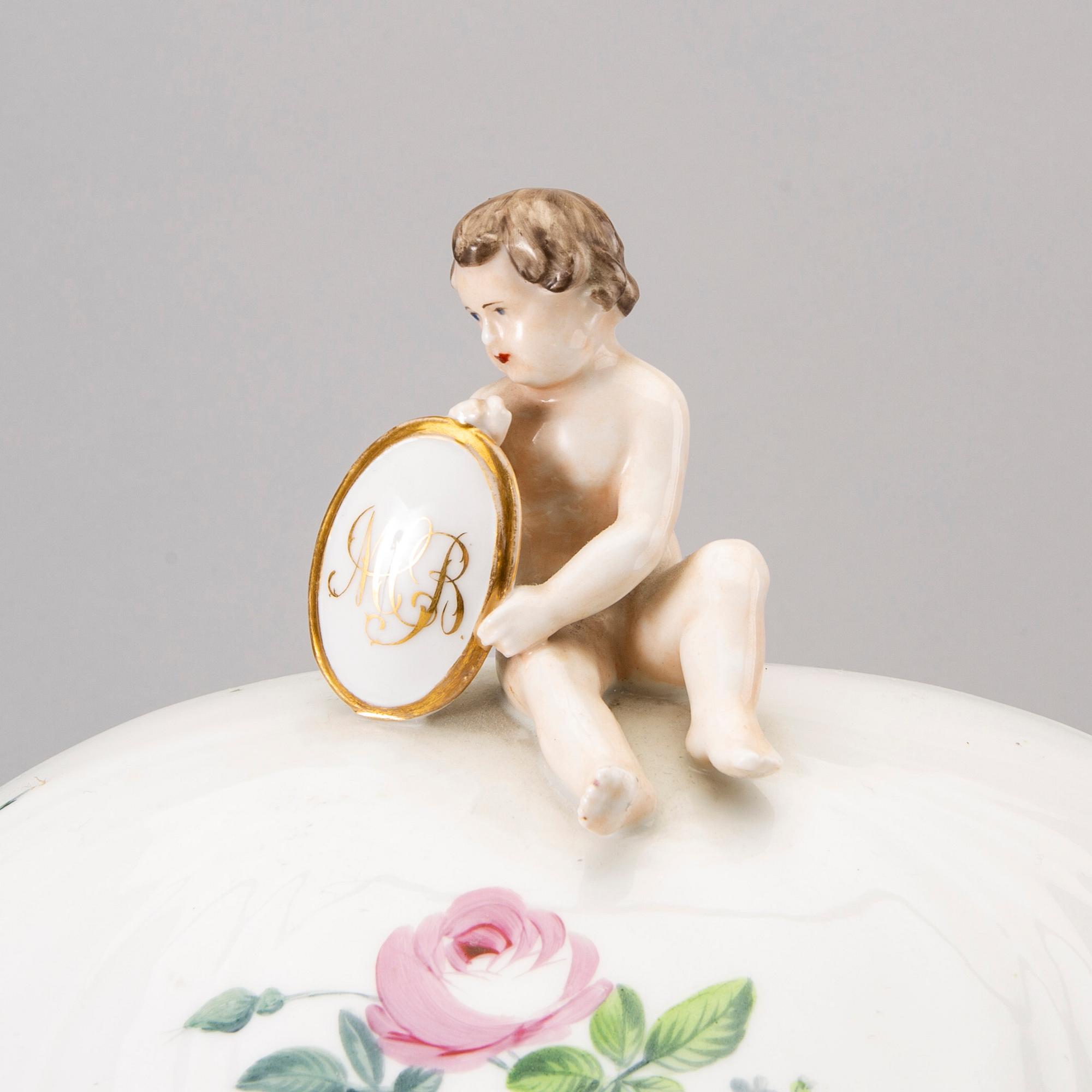 TERRIN samt FAT, "Sachsisk blomst", Royal Copenhagen.