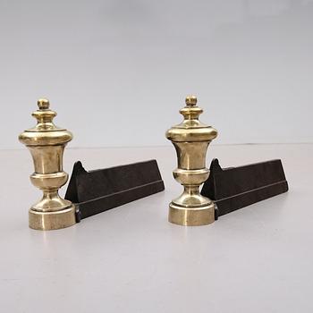 ELDHUNDAR, 1 par, gjutjärn och mässing, 1800-/1900-tal.