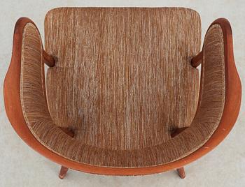 A Carl Malmsten mahogany easy chair 'Jonas Love', Sweden.