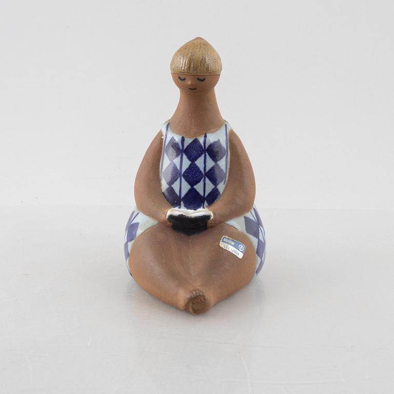 Lisa Larson, figurin, stengods, "Amalia", ur serien "ABC-flickor", Gustavsberg.