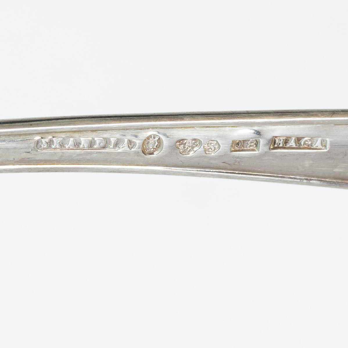 Cutlery, 12 pieces, silver, “Haga”, Skandia Silver-& Nysilver Ab, Stockholm, 1938–1942.