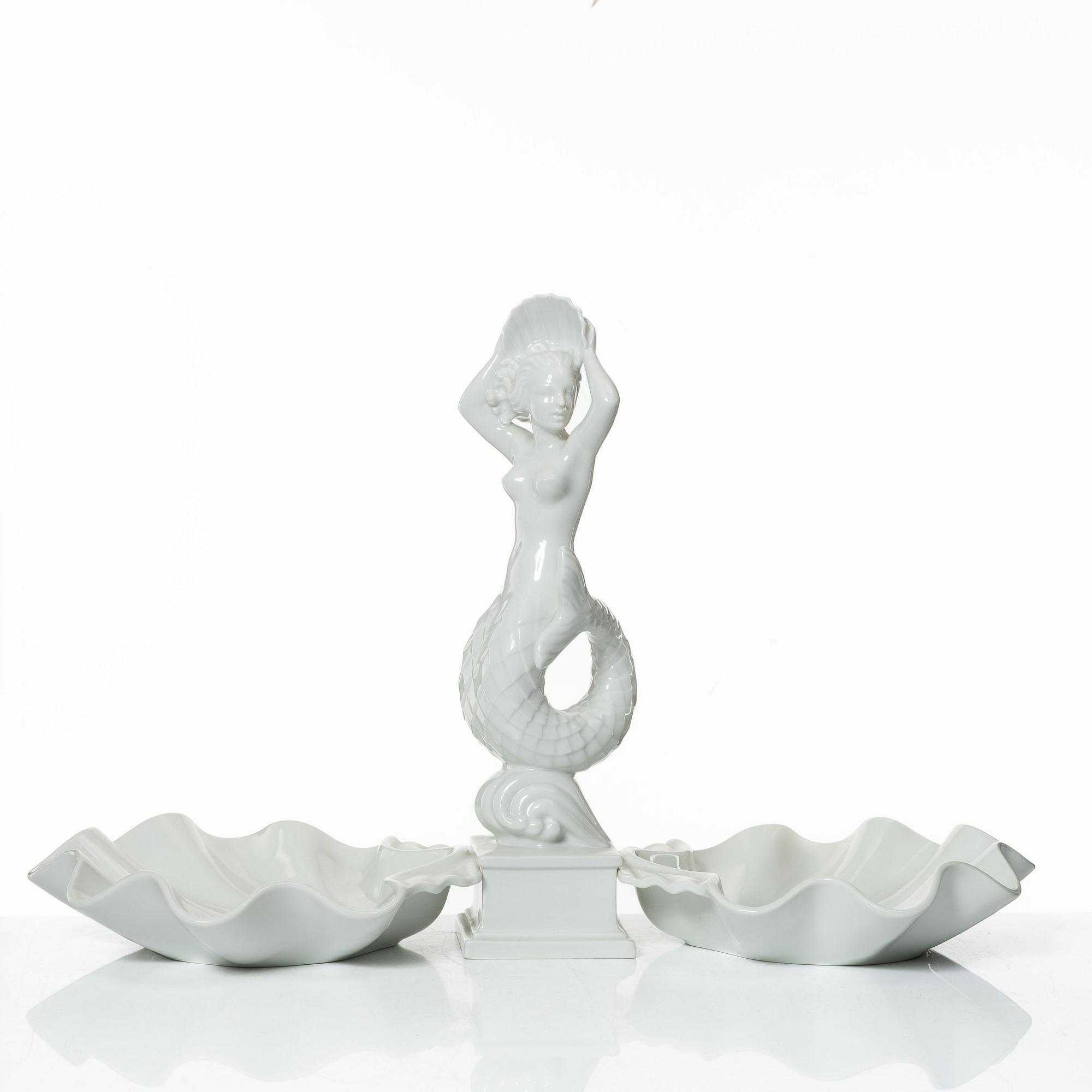 Harald Salomon, Figurines and bowls, 5 pieces, porcelain, Rörstrand.
