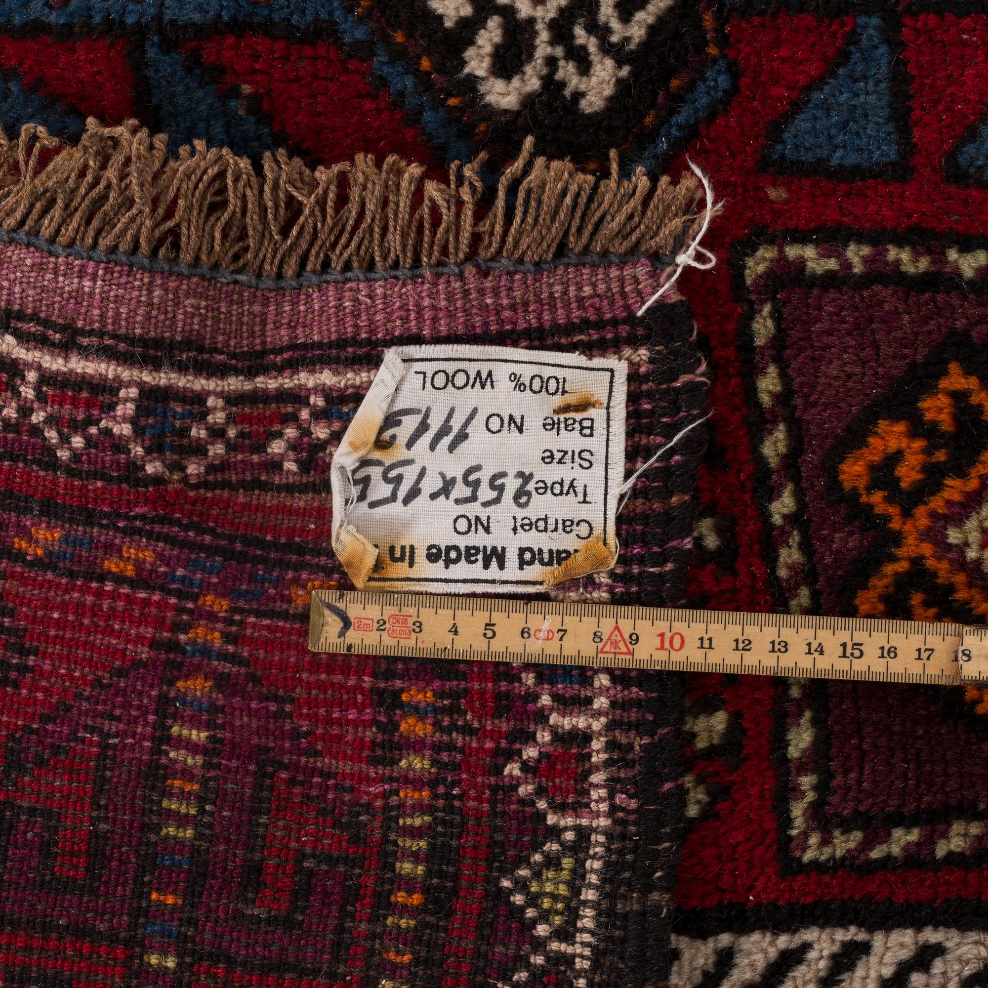 A Beluch carpet, old, 253x152 cm,