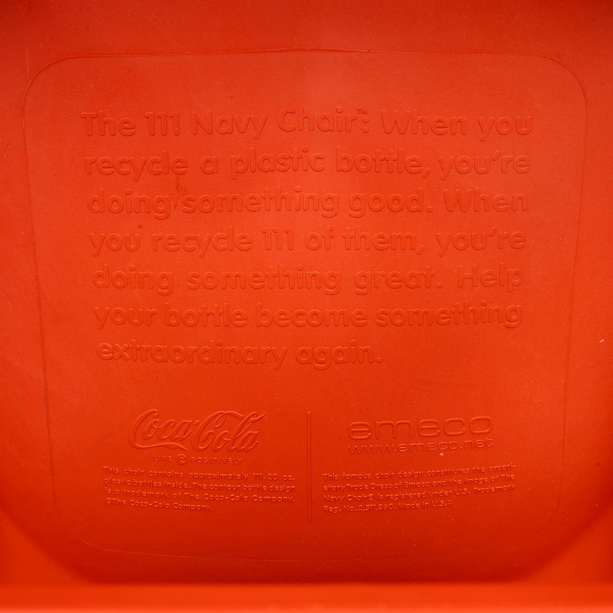 Ten '111 Navy Chairs', Emeco & Coca-Cola.