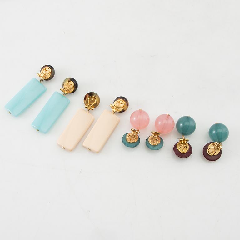 Firma Svenskt Tenn, örhängen, 4 par, "Milano Plätt" och "Milano Sfär".