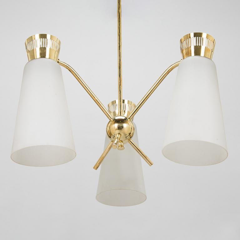 A mid-20th century pendant lamp model ER 106/3 for Itsu, Finland.
