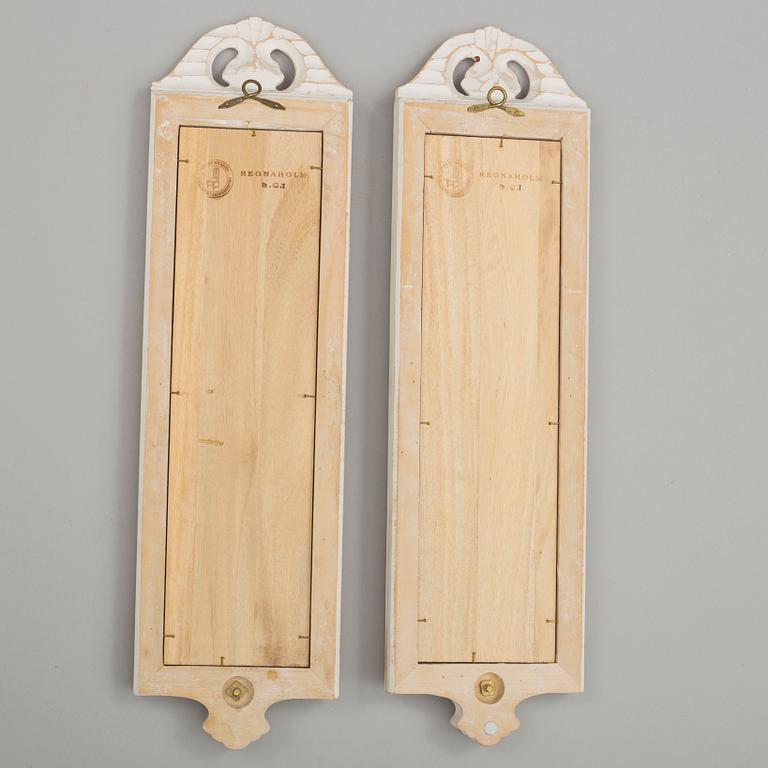 SPEGELLAMPETTER, ett par, "Regnaholm", IKEA:s 1700-talsserie, 1990-tal.