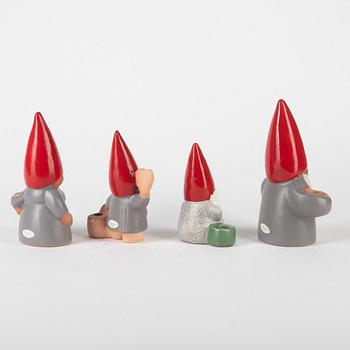 Lisa Larson, a set of four figurines/candlesticks, including K-Studion, Gustavsberg.