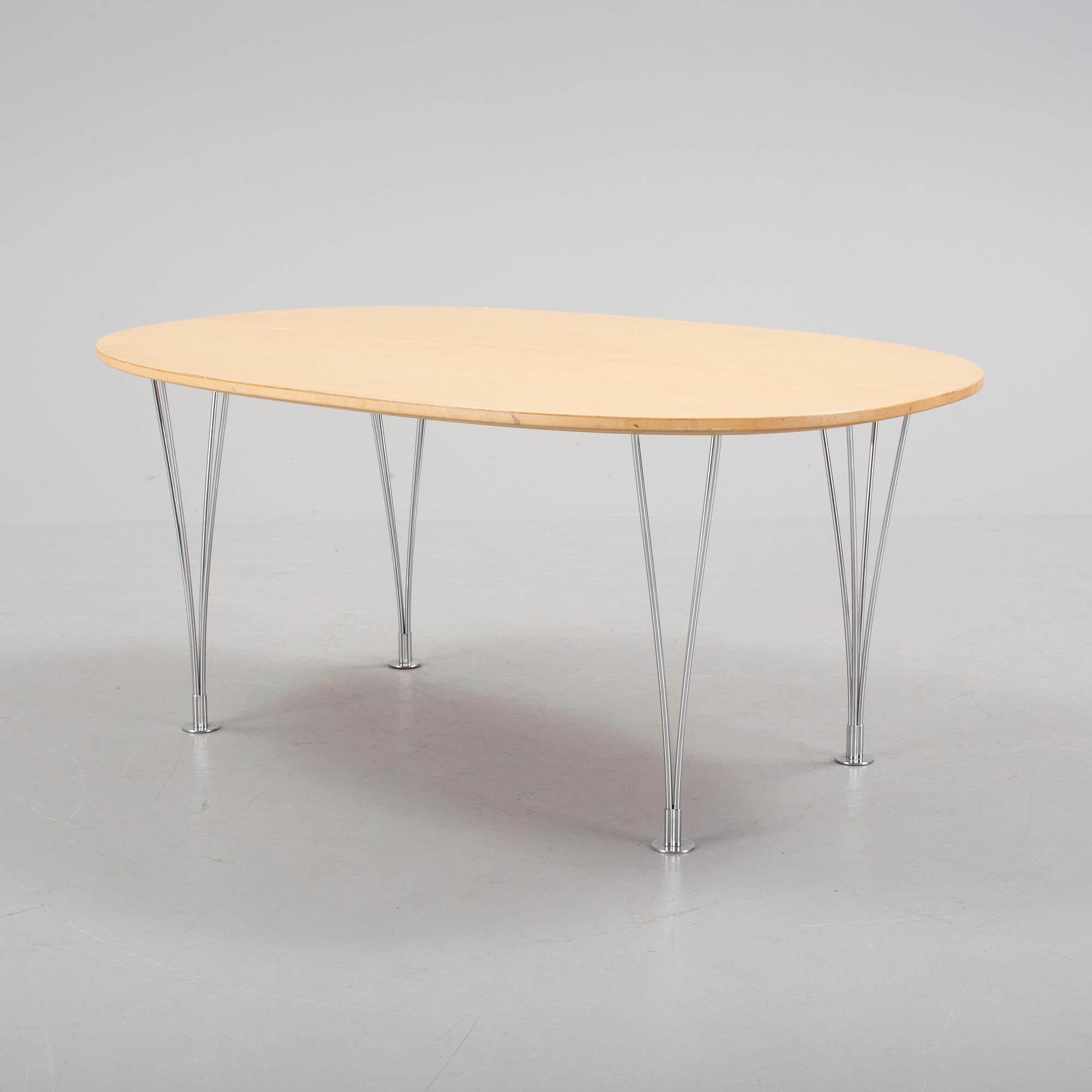 BRUNO MATHSSON AND PIET HIEN a 'Superelips' birch coffee table, 2003.