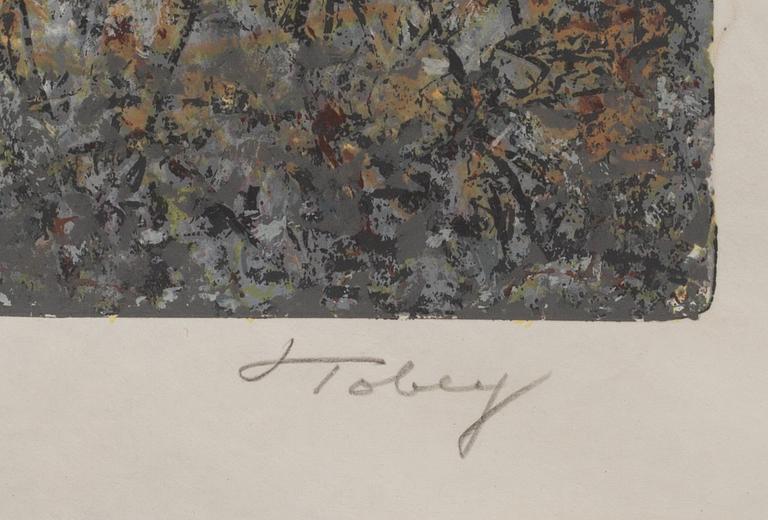 MARK TOBEY, färgserigrafi på japanpapper, signerad och numrerad XI/LXX.