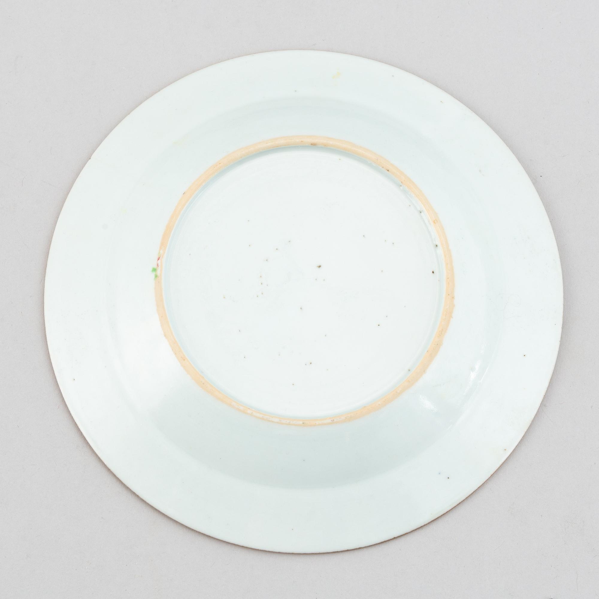 A group of 12 famille rose matched plates, Qing dynasty, Qianlong (1736-95).