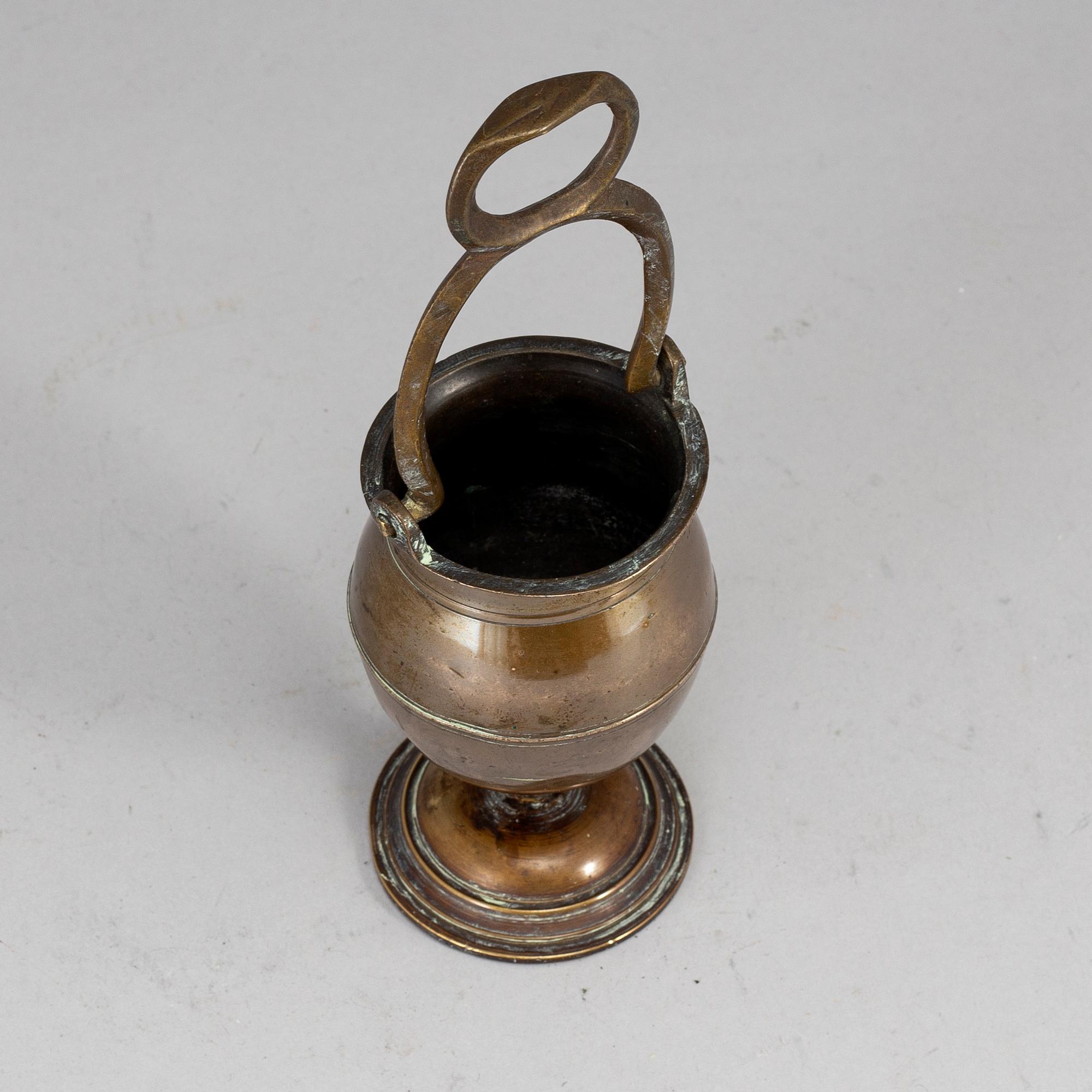 A 17th century bronze Holy Water bowl.